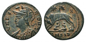 Urbs Roma; 330-331 AD, Ae Follis, she-wolf ; Remus and Romulus

Condition: Very Fine

Weight: 1.70 gr
Diameter: 15 mm