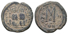 Justin II and Sophia, AE Half Follis. 565-578 AD. AE Follis.Constantinople mint.

Condition: Very Fine

Weight: 15.20 gr
Diameter: 30 mm