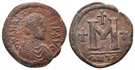 Anastasius I, 512-518 AD, AE Follis, Antioch mint.

Condition: Very Fine

Weight: 17.30 gr
Diameter: 34 mm