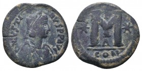 Justinian I, 527-565 AD, AE half follis.Constantinople mint.

Condition: Very Fine

Weight: 13.70 gr
Diameter: 30 mm