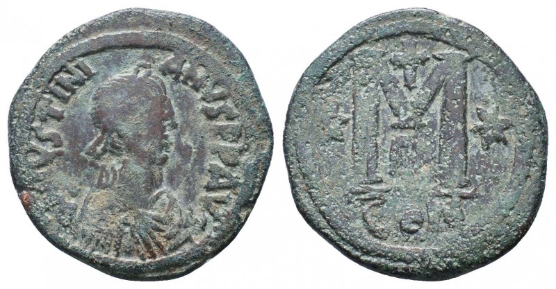 Justinian I, 527-565 AD, AE follis.

Condition: Very Fine

Weight: 15.60 gr
Diam...