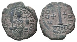 Justinian I, 527-565 AD, AE Half follis.Antioch as Theopolis mint.

Condition: Very Fine

Weight: 4.60 gr
Diameter: 21 mm
