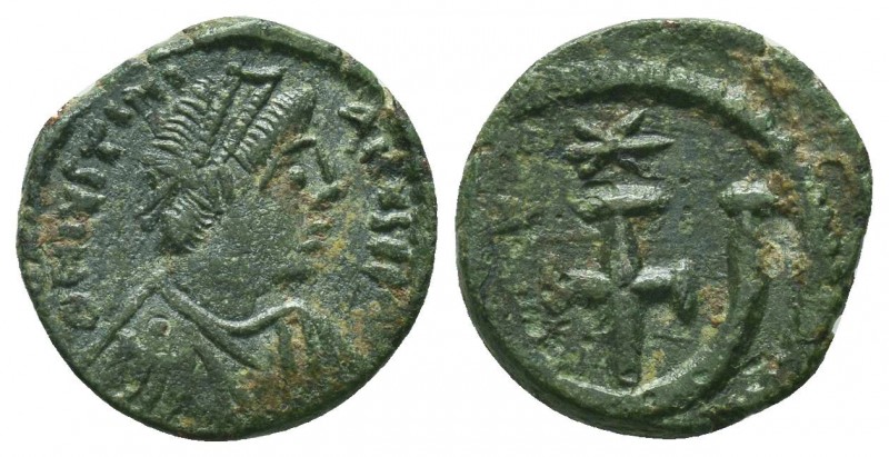 Justinian I, 512-518 AD,AE Pentanummium. Antioch mint.

Condition: Very Fine

We...