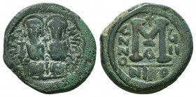 Justin II and Sophia, AE Follis.565-578 AD, 

Condition: Very Fine

Weight: 13.10 gr
Diameter: 29 mm