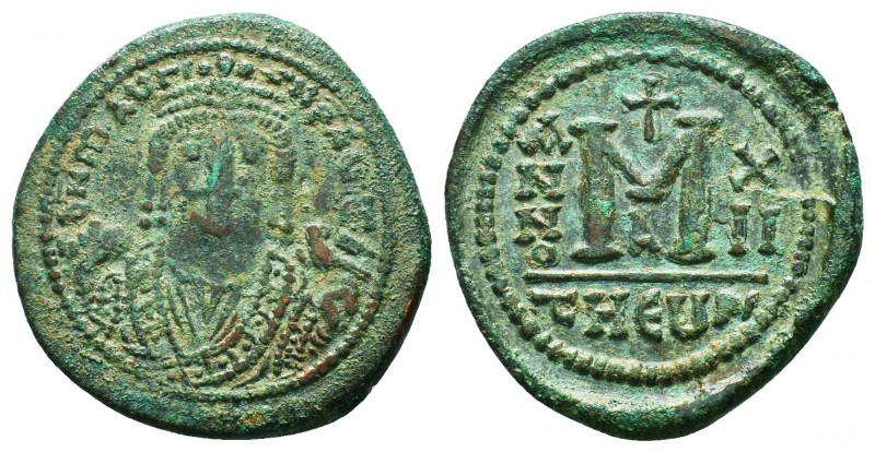 Maurice Tiberius, 582-602 AD, AE Follis, Antioch as Theopolis mint.

Condition: ...