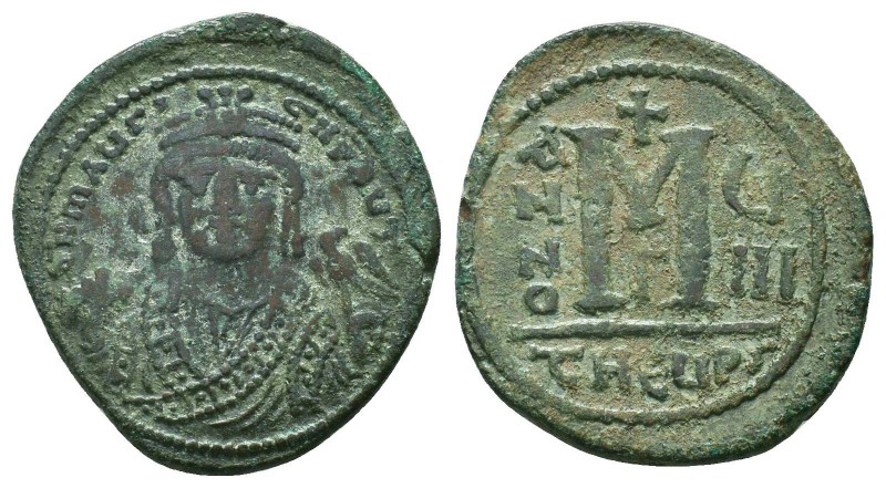 Maurice Tiberius, 582-602 AD, AE Follis, Antioch as Theopolis mint.

Condition: ...