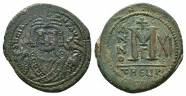Maurice Tiberius, 582-602 AD, AE Follis, Antioch as Theopolis mint.

Condition: Very Fine

Weight: 12.20 gr
Diameter: 30 mm