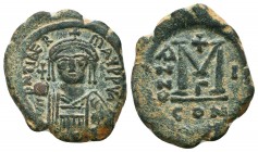 Maurice Tiberius, 582-602 AD, AE Half Follis, 

Condition: Very Fine

Weight: 12.70 gr
Diameter: 32 mm