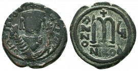 Tiberius II Constantine. AD 578-582. AE Follis, Nicomedia mint.

Condition: Very Fine

Weight: 12.60 gr
Diameter: 30 mm