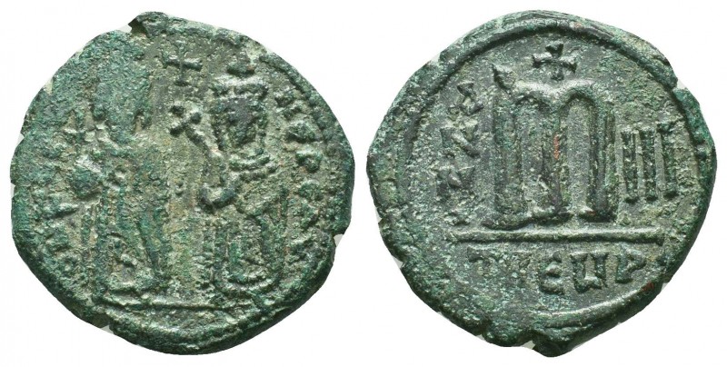 Phocas and Leontia (602-610 AD). AE 

Condition: Very Fine

Weight: 10.40 gr
Dia...