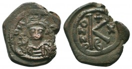 Maurice Tiberius, 582-602 AD, AE Half-Follis. Constantinople mint.

Condition: Very Fine

Weight: 6.60 gr
Diameter: 24 mm