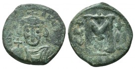 Justinian II. Second reign, 705-711. AE Follis

Condition: Very Fine

Weight: 7.40 gr
Diameter: 25 mm