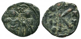 Heraclius and Heraclius Constantine.610-641 AD, AE Half Follis, Constantinople mint.

Condition: Very Fine

Weight: 3.80 gr
Diameter: 21 mm