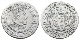 Poland, Danzig, Sigismund III AR Ort (1/4 Taler) 1623. SIGIS III GD G REX POL M D L R PRVS, Bust right / MONETA CIVIT GEDANENSIS, Shield between lions...