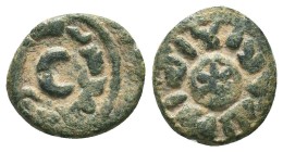 Umayyad Caliphate. Uncertain period (post-reform). AE fals.

Condition: Very Fine

Weight: 2.70 gr
Diameter: 17 mm