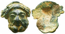 Very Rare Roman Head Figure wıth Beard and Mustache, 1st-2nd century AD. 

Condition: Very Fine

Weight: 66.30 gr
Diameter: 40 mm