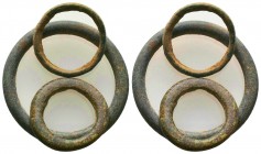 CELTIC. Lot of 3 Pieces of Æ ‘Ring Money’. Includes: rings of various sizes,

Condition: Very Fine

Weight: Lot gr
Diameter: mm