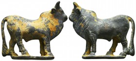 Very Attractive and Desired Masculine Bull Statue, 1st - 2nd C. AD.

Condition: Very Fine

Weight: 110 gr
Diameter: 69 mm