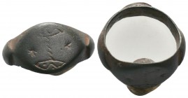 Byzantine Talisman Bronze Ring , 11th-12th century AD

Condition: Very Fine

Weight: 5.20 gr
Diameter: 23 mm