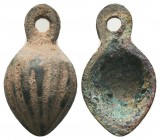 Ancient Bronze Bead Pendant Ae

Condition: Very Fine

Weight: 2.30 gr
Diameter: 22 mm