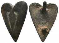 Ancient Roman Heart Shape Fibula, 1st -2nd century AD

Condition: Very Fine

Weight: 6.50 gr
Diameter: 31 mm