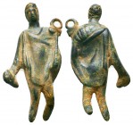 Roman Hermes Statuette. 1st century BC-1st century AD. A bronze figure of Hermes 
Condition: Very Fine

Weight: 25.80 gr
Diameter: 53 mm