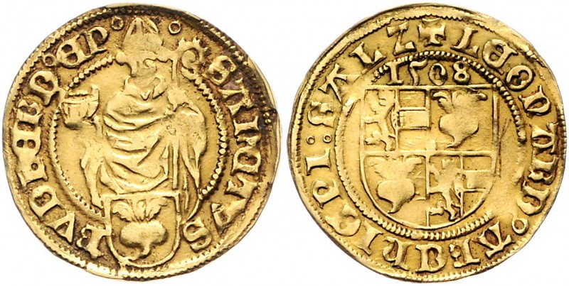 Leonhard von Keutschach 1495 - 1519
 Goldgulden 1508 Typ, Unter vierstelliger J...