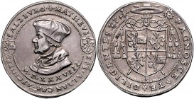 Matthäus Lang von Wellenburg 1519 - 1540
 2 Guldiner 1538 Typ, Brustbild Matthäus mit Birett von linker Seite – geviertes Wappen unter Kardinalshut, ...