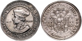 Matthäus Lang von Wellenburg 1519 - 1540
 Guldiner 1522 Typ 2, Brustbild Matthäus mit Birett nach links – geviertes Wappen unter Kardinalshut - Legen...