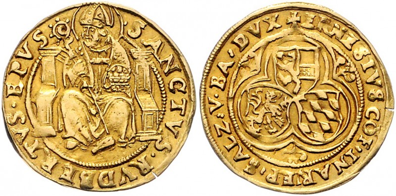 Ernst Herzog (Prinz) von Bayern 1540 - 1554
 Goldgulden o.J. Typ, Drei Wappen, ...