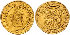 Ernst Herzog (Prinz) von Bayern 1540 - 1554
 Dukat 1551 Typ, Geviertes Wappen, oben Jahreszahl – stehender Hl. Rupert, unten Stiftswappen, Pr 352. 3,...