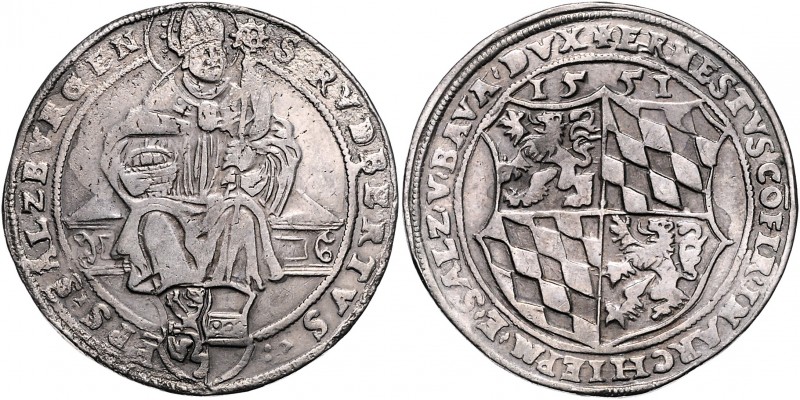 Ernst Herzog (Prinz) von Bayern 1540 - 1554
 Guldiner 1551 Typ, Geviertes Famil...
