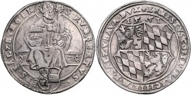 Ernst Herzog (Prinz) von Bayern 1540 - 1554
 Guldiner 1551 Typ, Geviertes Familienwappen, oben Jahreszahl – Hl. Rupert auf Schemel sitzend, unten Sti...