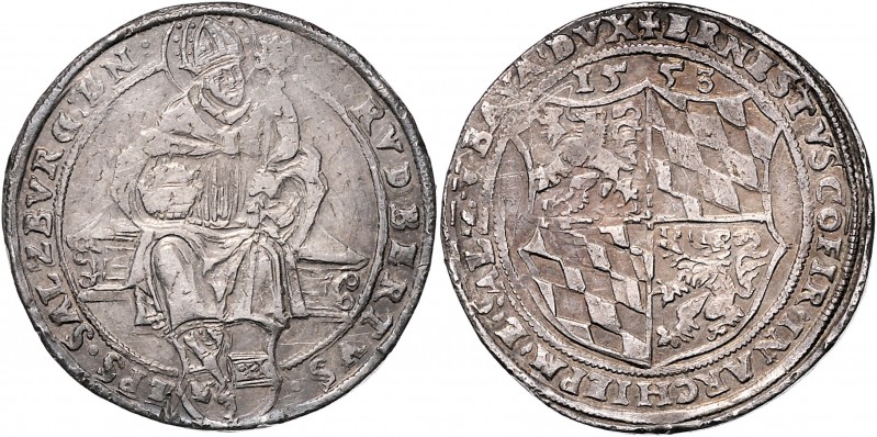 Ernst Herzog (Prinz) von Bayern 1540 - 1554
 Guldiner 1553 Typ, Geviertes Famil...
