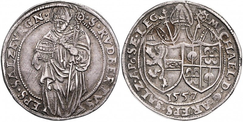 Michael von Kuenburg 1554 - 1560
 1/2 Guldiner 1557 Typ 1, Stifts- und Familien...