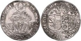 Johann Jakob Khuen von Belasi-Lichtenberg 1560 - 1586
 Taler 1562 Typ 1, Unter Mitra Stifts- und geviertes Familienwappen nebeneinander – auf Schemel...