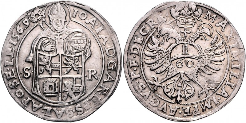 Johann Jakob Khuen von Belasi-Lichtenberg 1560 - 1586
 Guldentaler 1569 Typ 2, ...