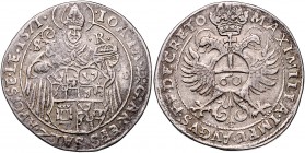Johann Jakob Khuen von Belasi-Lichtenberg 1560 - 1586
 Guldentaler 1571 Typ 3, Stehender Hl. Rupert zwischen S-R, den unteren Körper bedeckend das ge...