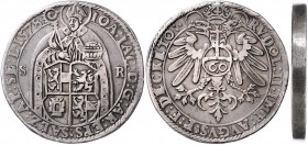 Johann Jakob Khuen von Belasi-Lichtenberg 1560 - 1586
 2 Guldentaler 1578 Typ 4, Stehender Hl. Rupert zwischen S-R, den unteren Körper bedeckend das ...