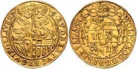 Wolf Dietrich von Raitenau 1587 - 1612
 4 Dukaten o.J. Typ 6, Unter dem Legatenhut das sechsfeldige Wappen – Hl. Rupert und Hl. Virgil einander zugew...