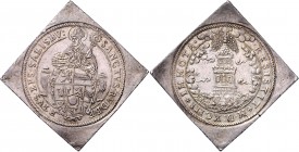 Wolf Dietrich von Raitenau 1587 - 1612
 2 Taler Klippe 1593 Typ 5, Auf Thron sitzender Hl. Rupert, vor ihm das ovale sechsfeldige Wappen – vier die W...