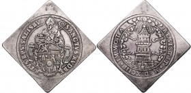 Wolf Dietrich von Raitenau 1587 - 1612
 Taler Klippe 1593 Typ 5, Auf Thron sitzender Hl. Rupert, vor ihm das ovale sechsfeldige Wappen – vier die Win...