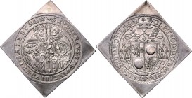 Wolf Dietrich von Raitenau 1587 - 1612
 Taler Klippe (15)87 Typ 2, Unter dem Legatenhut das gevierte Wappen – Hl. Rupert und Hl. Virgil einander zuge...