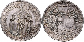 Wolf Dietrich von Raitenau 1587 - 1612
 Taler o.J. Typ 1, Unter dem Legatenhut Stifts- und Familienwappen nebeneinander – auf Thron sitzender Hl. Rup...