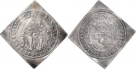 Wolf Dietrich von Raitenau 1587 - 1612
 Taler Klippe o.J. Typ 4, Unter dem Legatenhut sechsfeldiges Wappen – auf Thron sitzender Hl. Rupert – Klippe,...
