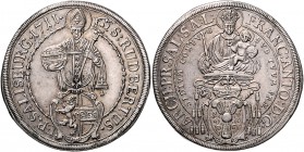 Franz Anton Fürst von Harrach 1709 - 1727
 Taler 1711 Typ 1, Hüftbild der Madonna, im linken Arm das Kind, in der Rechten das Zepter, unten das einfe...