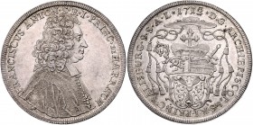 Franz Anton Fürst von Harrach 1709 - 1727
 Taler 1712 Typ 2, Brustbild Harrachs mit Allongeperücke in der Mozetta von rechts, unter dem Armabschnitt ...
