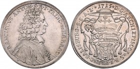 Franz Anton Fürst von Harrach 1709 - 1727
 Taler 1715 Typ 2, Brustbild Harrachs mit Allongeperücke in der Mozetta von rechts, unter dem Armabschnitt ...