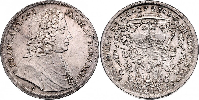 Franz Anton Fürst von Harrach 1709 - 1727
 Taler 1723 Typ 4, Brustbild Harrachs...