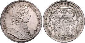 Franz Anton Fürst von Harrach 1709 - 1727
 Taler 1723 Typ 4, Brustbild Harrachs mit Allongeperücke in der Mozetta von rechts, unter dem Brustbild die...